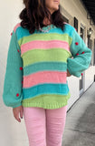 Winter Wonderland Sweater in Aqua S-2X