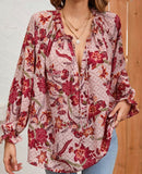 Rustic Floral Blouse S-2X