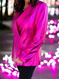 Glitzy Neon Hot Pink Blazer S-XL