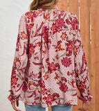 Rustic Floral Blouse S-2X