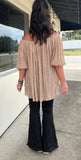 FrilLEE Little Polka Dot Blouse in Mocha  S-L