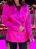 Glitzy Neon Hot Pink Blazer S-XL