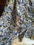 Navy Gold Cheetah Blouse
