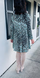 Aqua Animal Print Dress S M