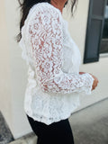 Evonne White Lace Blouse S-L