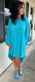 Ice Blue Babydoll Dress s-L