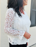 Evonne White Lace Blouse S-L