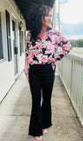 Black Fringed Pull On Flares XL 1X