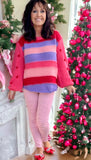 Winter Wonderland Sweater in Coral Pink S-2X
