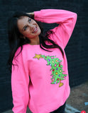 Neon Pink Who Christmas Sweatshirt
