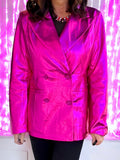 Glitzy Neon Hot Pink Blazer S-XL
