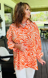 Pretty Zebra Blouse in Orange