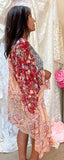 Precious Paisley Kimono in Berry S-2X