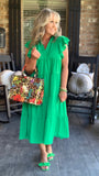 Beautiful Day Dress in Kelly Green S L
