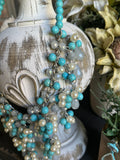 Turquoise Pearl Blue Hawaii Necklace