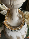 Emerald Teardrop Crystal Stretch Bracelet