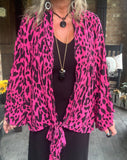 You Make Me Blush Kimono in Hot Pink 1X/2X