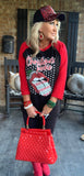 Christmas Junkie Raglan T M L