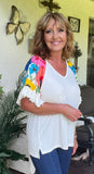 Flora Blouse in Ivory