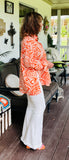 Pretty Zebra Blouse in Orange