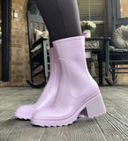 Lovely Lavender Jelly Boots