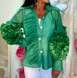 Eterna Blouse in Kelly Green