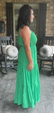 Everyday is a Vacation Dress in Kelly Green S-L