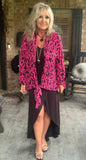 You Make Me Blush Kimono in Hot Pink 1X/2X