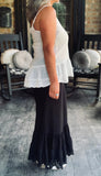 Sweet Country Eyelet Wide Leg Ruffle Pants S M