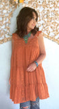 Large Swiss Dot Dress/Blouse in Desert