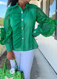 Eterna Blouse in Kelly Green