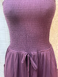 Strapless Jumpsuit in Plum S L XL