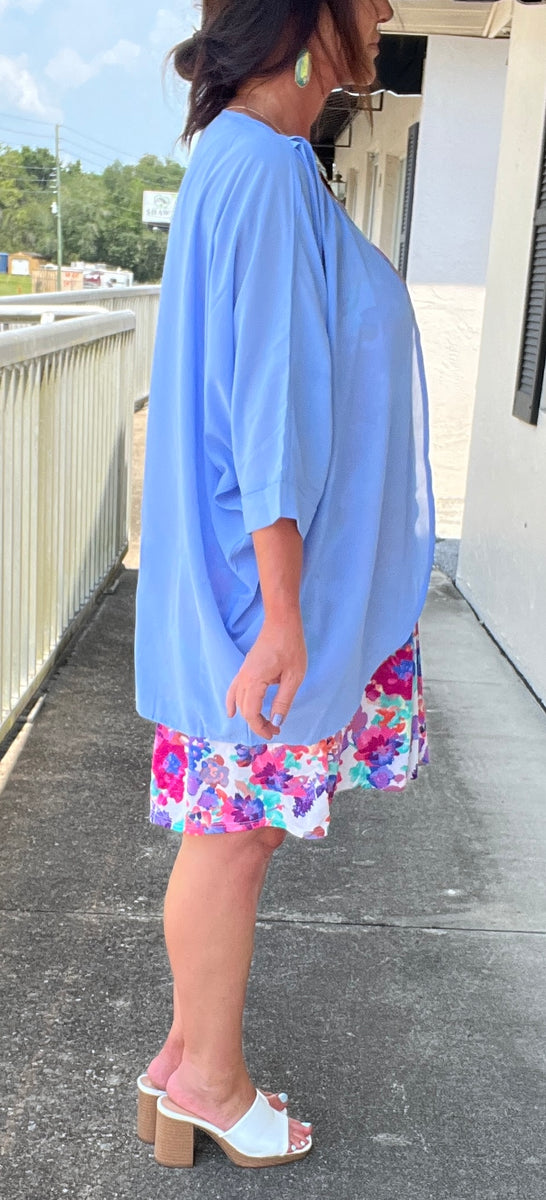 Periwinkle Organic Kimono Set