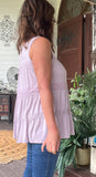 Tiered Lace Top in Lilac S-3X