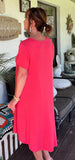 Pretty Coral Everyday Dress S-3X