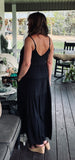 Tiered Ruffle Dress in Black
