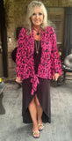 You Make Me Blush Kimono in Hot Pink 1X/2X