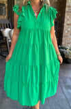Beautiful Day Dress in Kelly Green S L