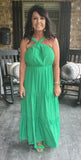 Everyday is a Vacation Dress in Kelly Green S-L