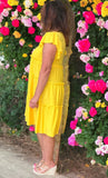 Pretty Ruffles Dress in Yellow