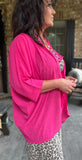 Everyday Kimono in Hot Pink L XL