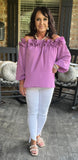 Ruffled Delight Blouse in Orchid S-3X