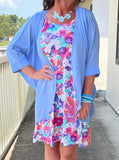 Everyday Kimono in Periwinkle Blue S-XL