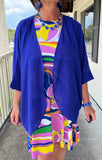 Everyday Kimono in Royal Blue S L XL