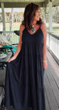 Tiered Ruffle Dress in Black
