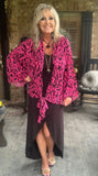 You Make Me Blush Kimono in Hot Pink 1X/2X