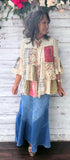 Southern Gypsy Denim Elastic Waist Skirt