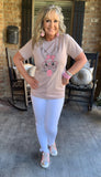 Pretty Bubblegum Bunny in Taupe S M XL
