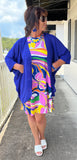 Everyday Kimono in Royal Blue S L XL