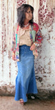 Southern Gypsy Denim Elastic Waist Skirt